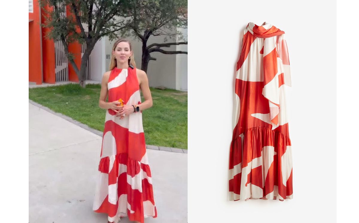 Mariana Rodríguez usa vestido de H&M de 600 pesos (Instagram/ H&M)