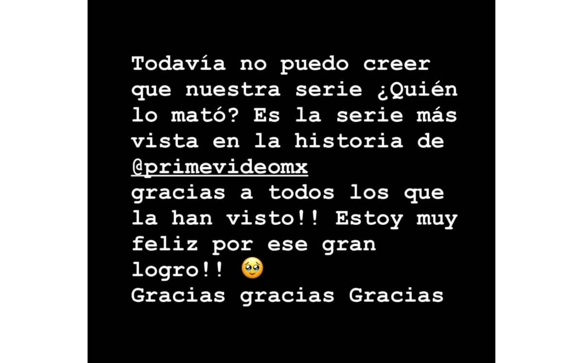 Mensaje de Belinda (Instagram)