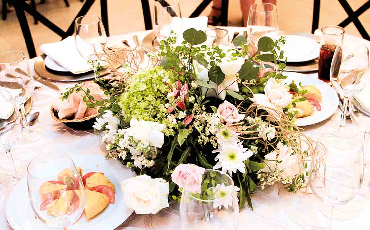 detalles de los arreglos florales