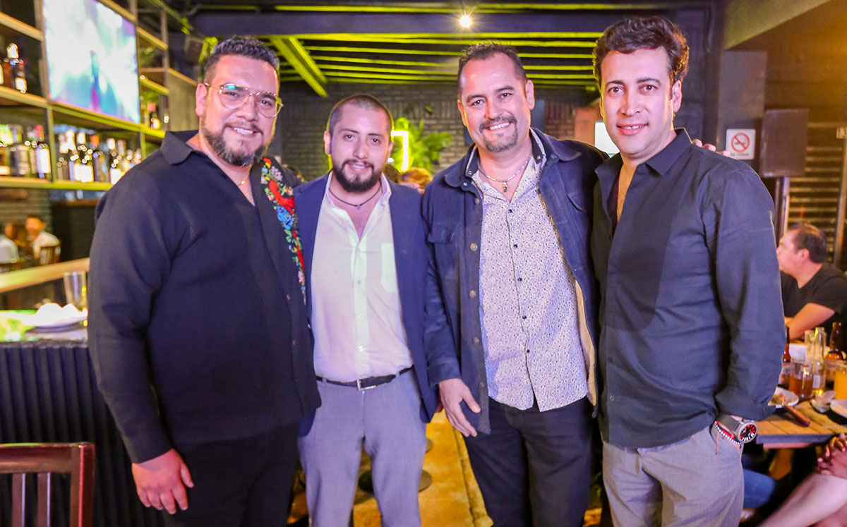 Alejandro Guerra, Rogelio Reyes, Daniel Meléndez y Jesús Gordillo