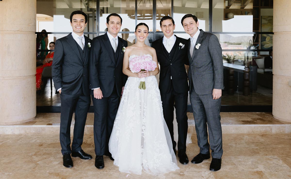 Hermanos de los novios. Juan Antonio, Daniel, Mariana, Julio y Mauro