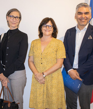 MME. Stephanie Allard, MME. Fanny Marcoux y Jorge Castillo