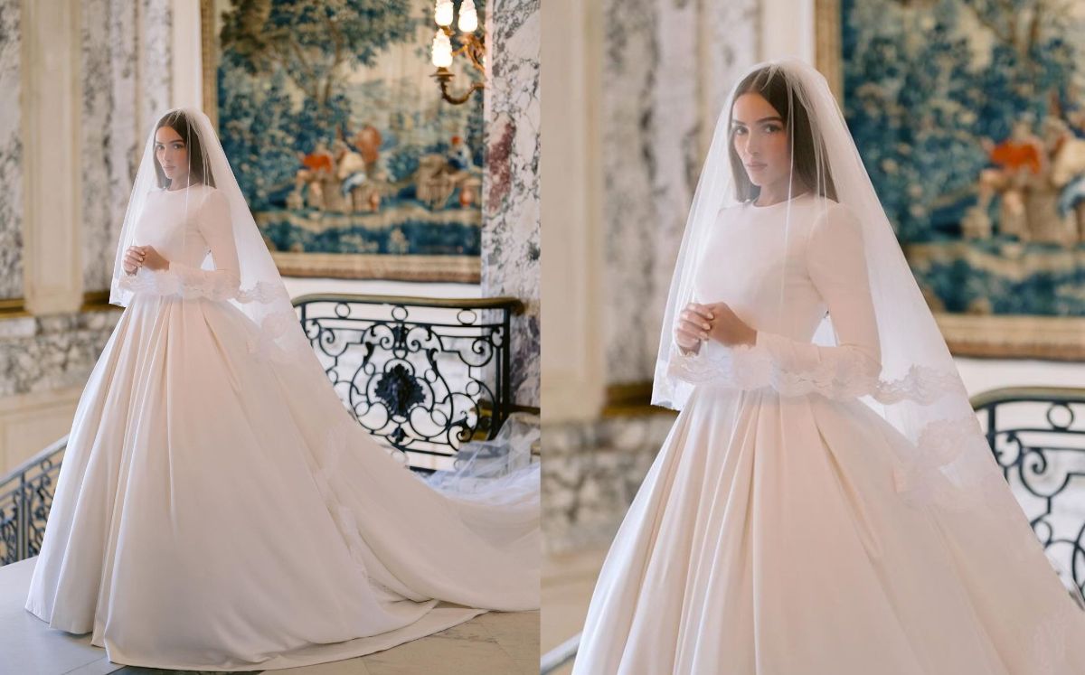 Olivia Culpo y su hermoso vestido de novia (Instagram)