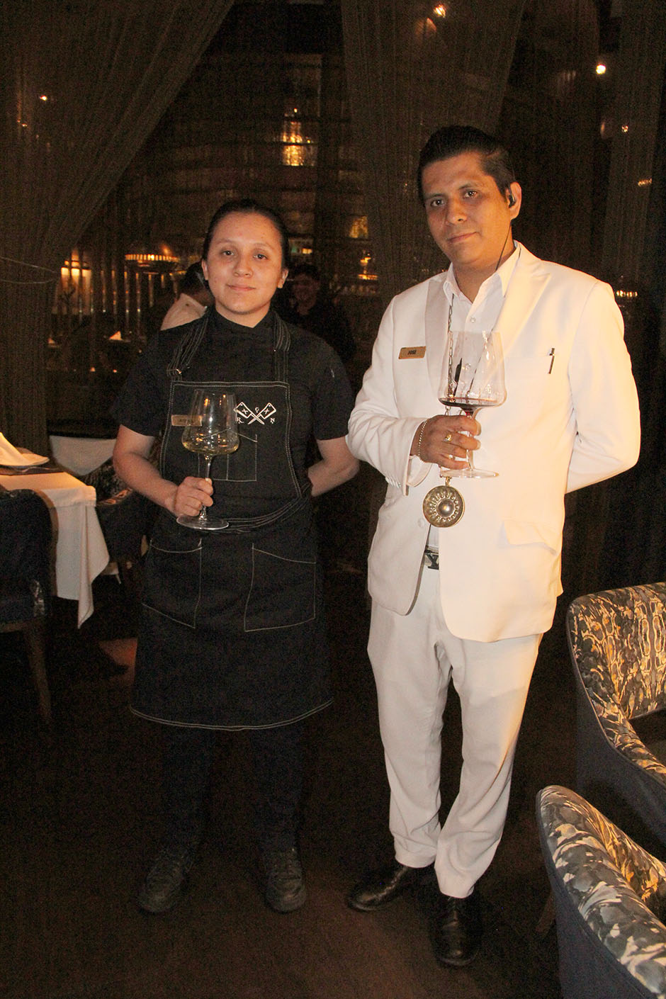Chef Atenea Isunza y José Alberto Santamaría