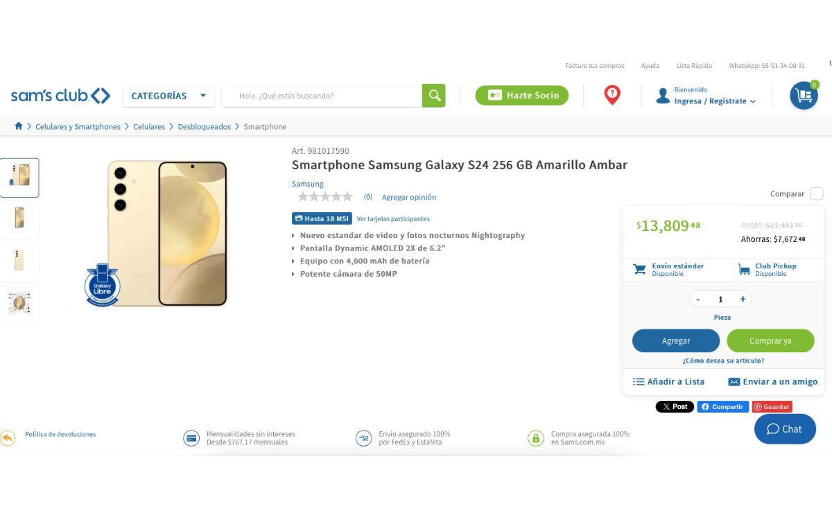 Oferta de Galaxy S24