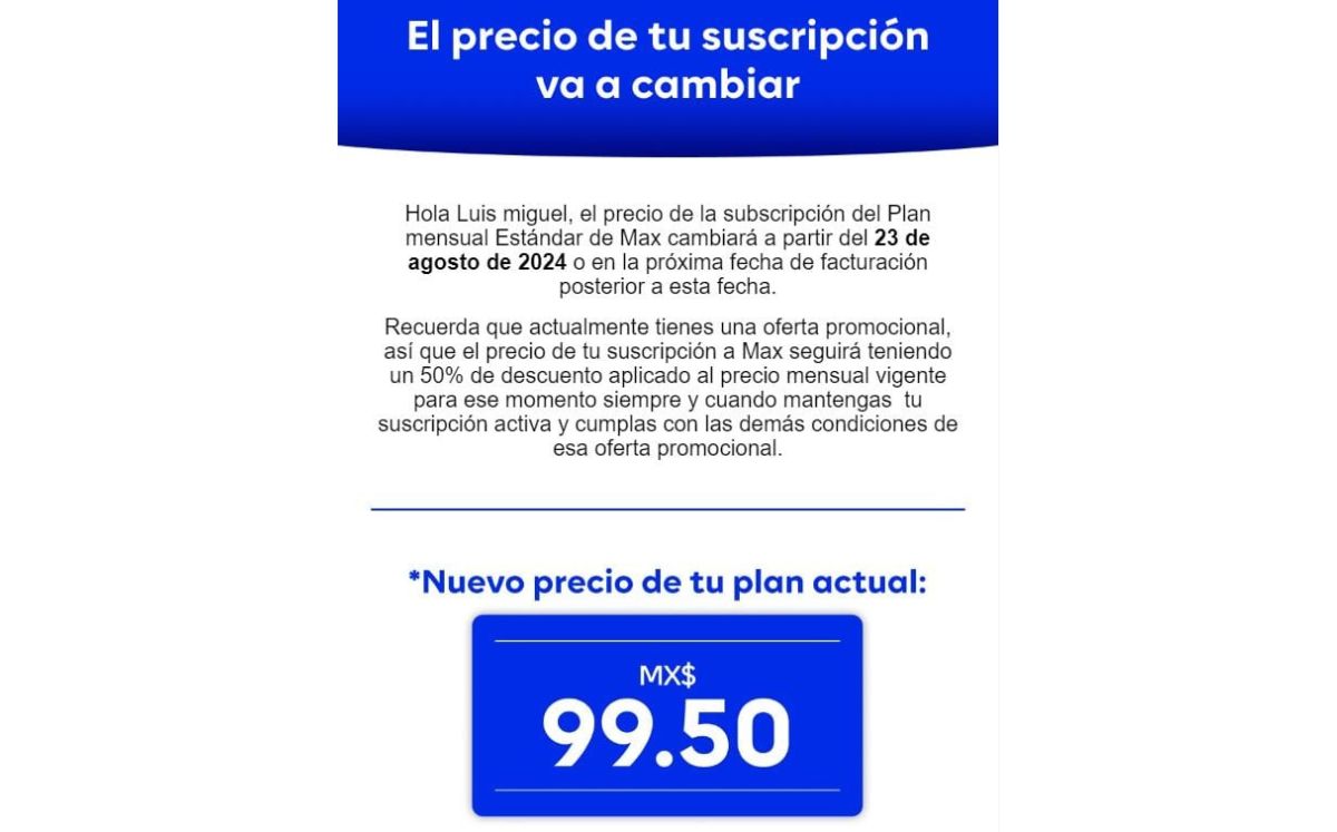 Correo de Max (Instagram)