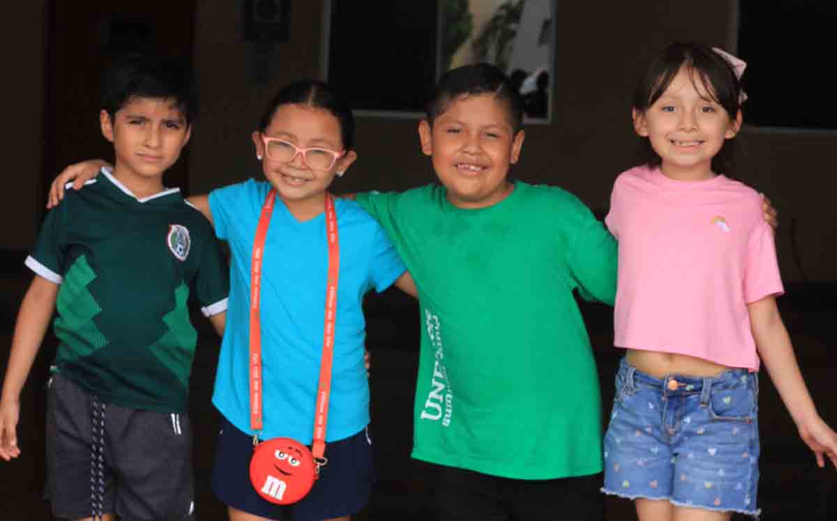 IVAN MARIÑO, LIA HERNÁNDEZ, MILAN VILLANUEVA Y VALERIA MORALES disfrutaron de todas las actividades del campamento