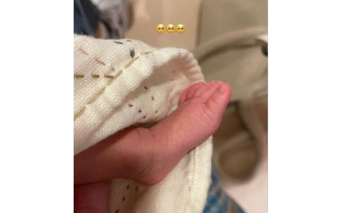 Presunta foto del pie del bebé de Justin Bieber (Instagram)
