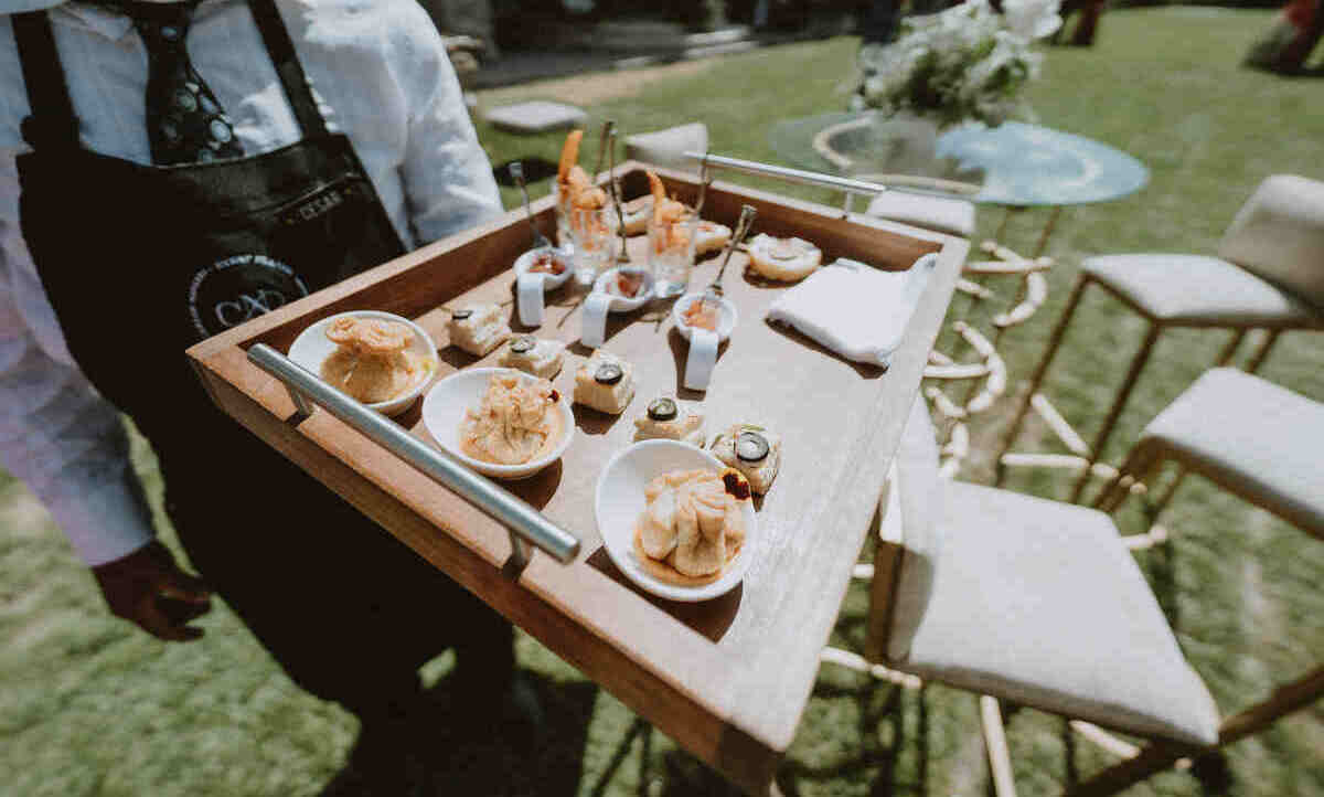 Se sirvieron canapés