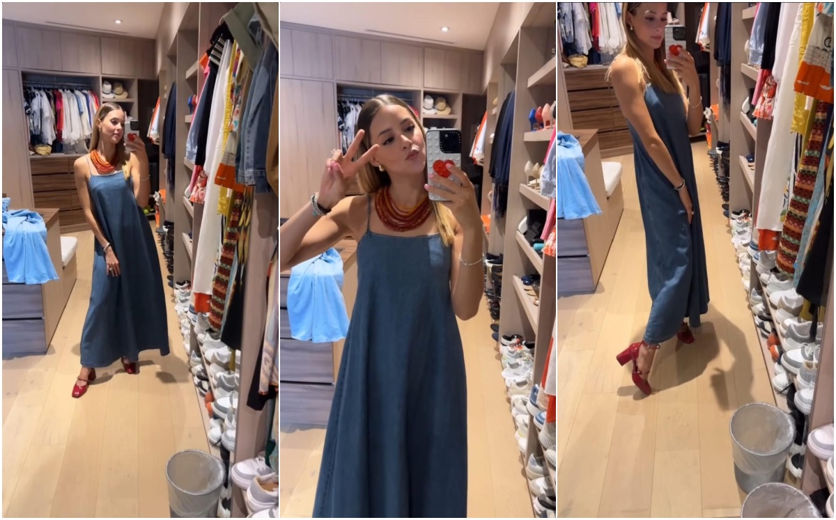 Mariana Rodríguez presumió su look del día con todo y video (Foto: Instagram)