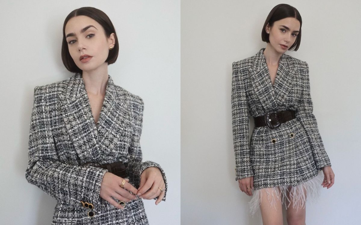 Lily Collins es la reina 'demore', así se ve un look de este estilo (Instagram)