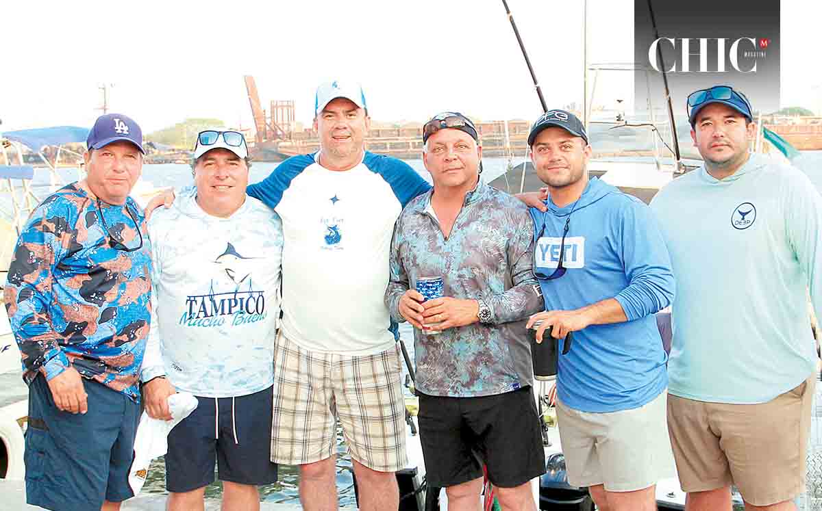 SERGIO GARCÍA, JESÚS ALTAMIRANO, CARLOS GONZÁLEZ, GERARDO MOSES, GERARDO MOSES Y JOSÉ ARGÜELLES disfrutaron de un gran día de pesca