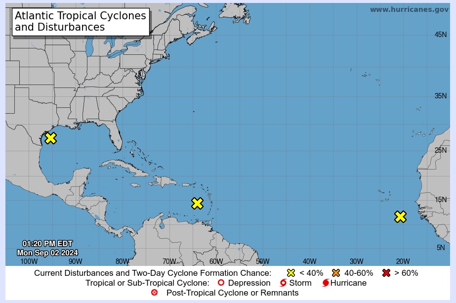 Tres sistemas con potencial ciclónico bajo la lupa del NHC (Foto: NHC)