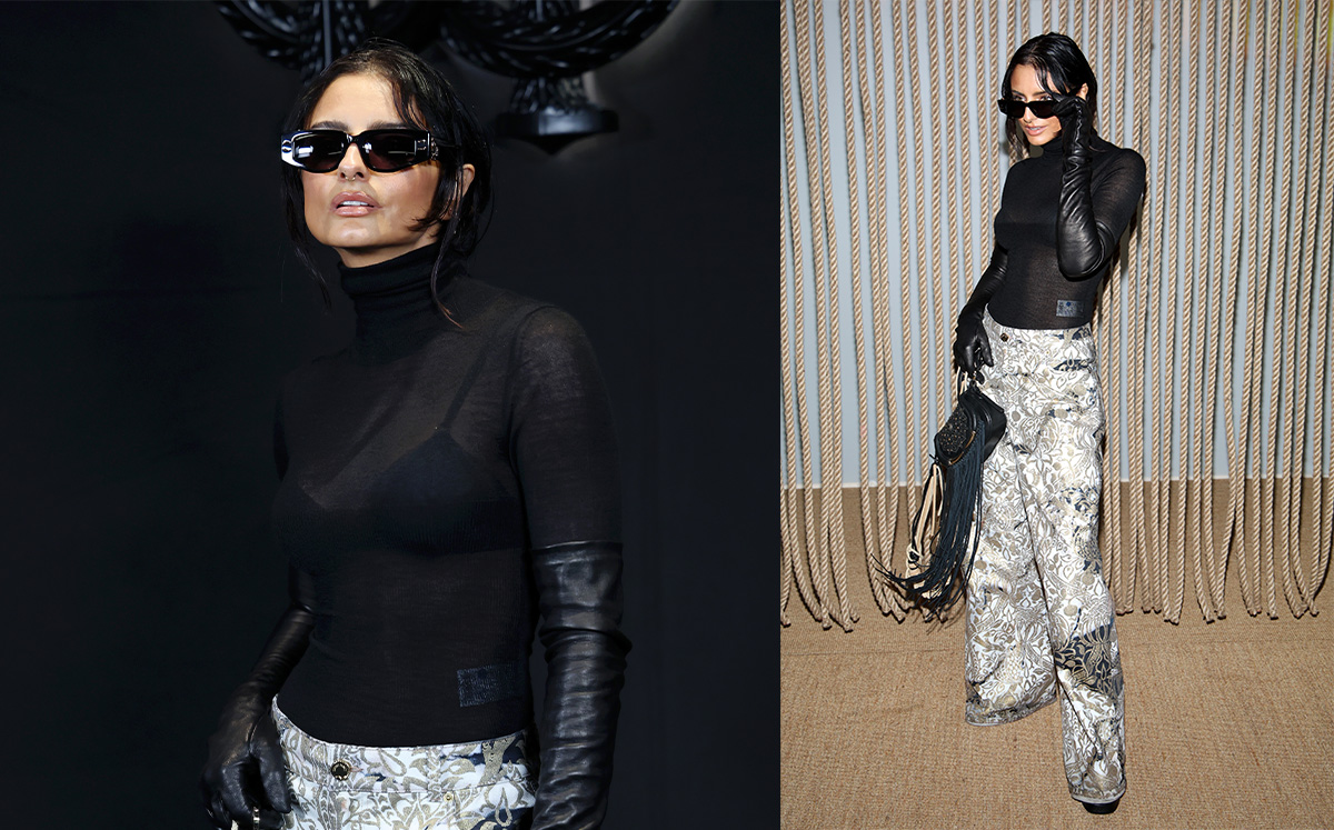 Look de Aislinn Derbez en Milán (Getty Images)