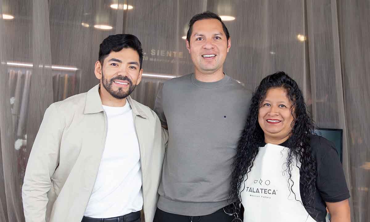 Pedro Talateca, Rafael Flores y Adelina Ocampo