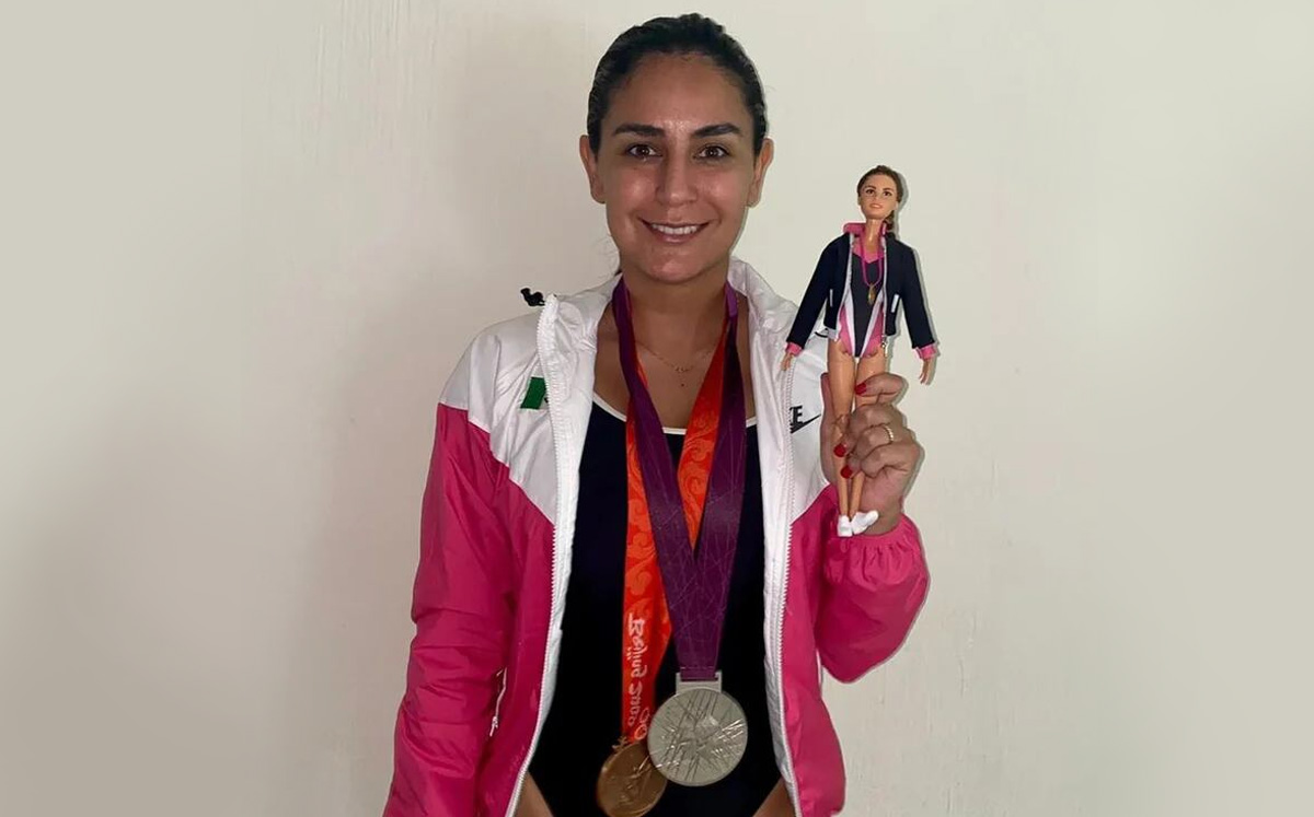 La clavadista mostró en redes sociales una imagen de la figura, la cual cuenta con traje de baño e incluso una medalla / Foto: Cortesía