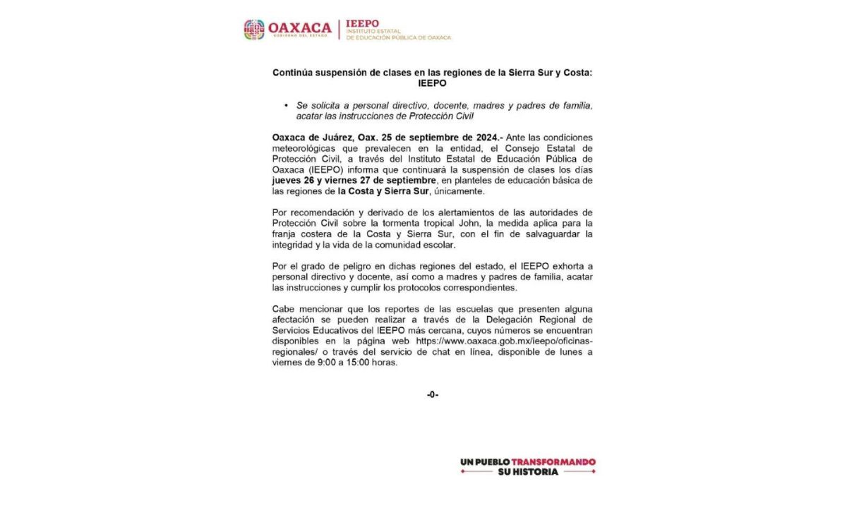 Comunicado de Quintana Roo (X)