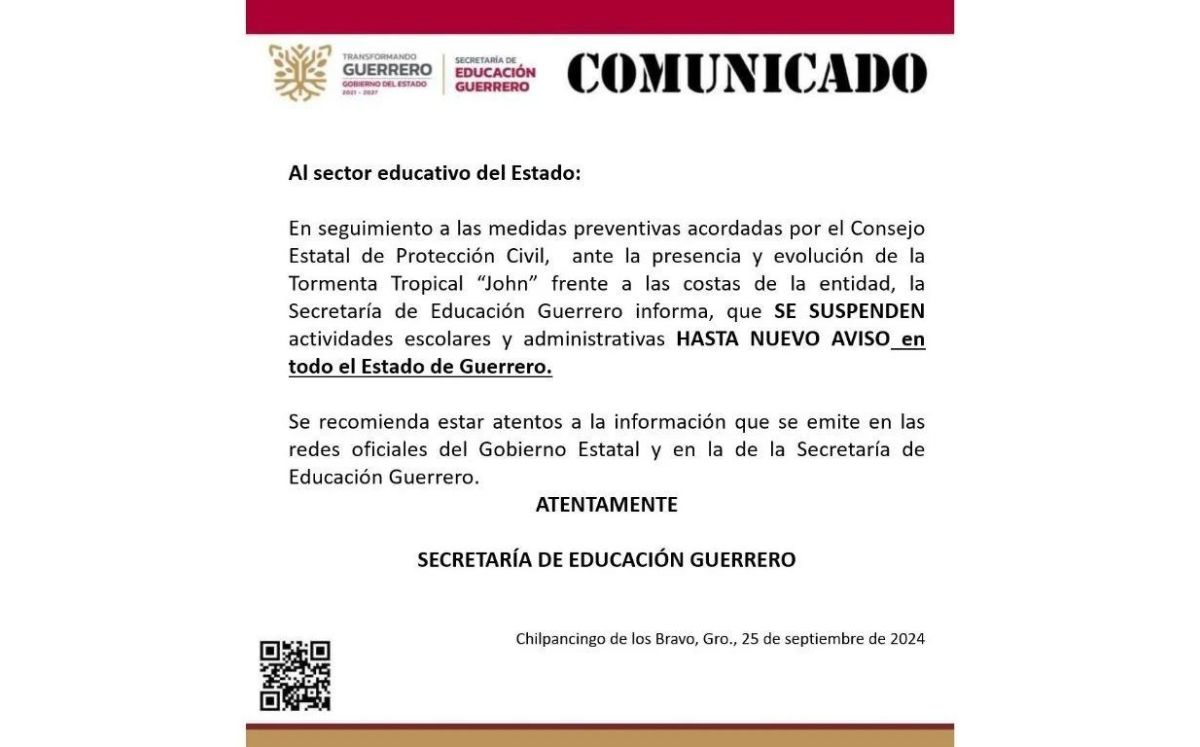 Comunicado del estado de Guerrero (X)