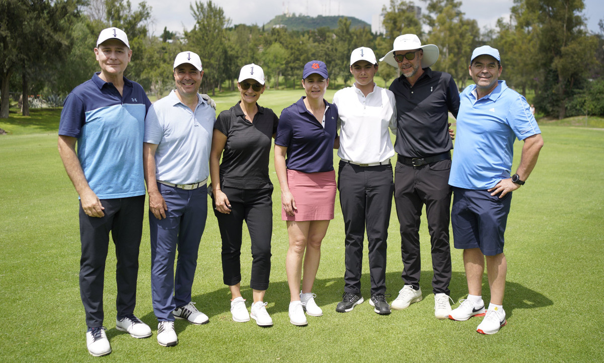 Luis Miguel Larrinua, Eugenio Andrade, Claudine Magallanes, Lorena Ochoa, Rodrigo García Sainz, Paco García Sainz y Arturo Usabiaga