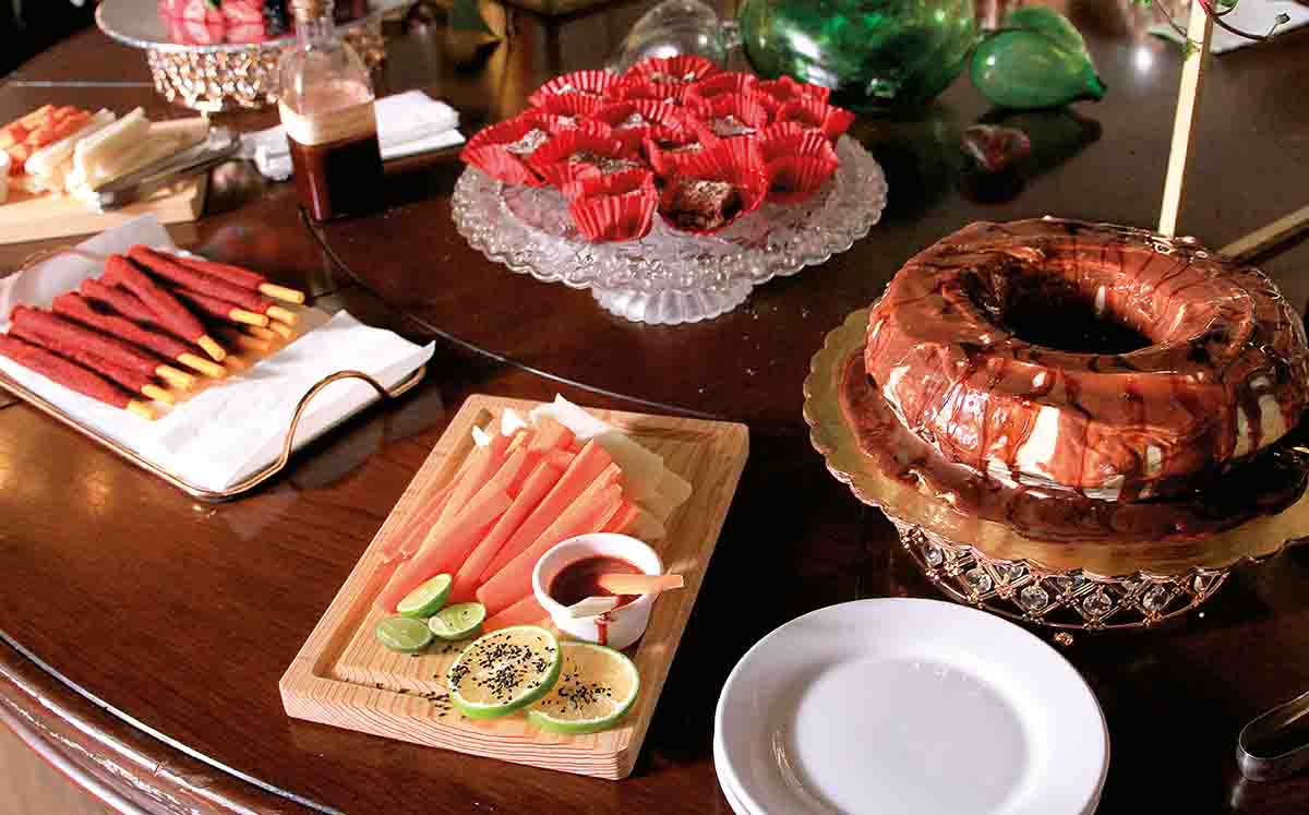 detalles de la mesa de postres