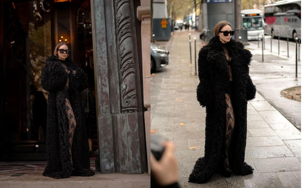 Belinda se roba las miradas con este impresionante look en Paría (Instagram: Alex Córdova)