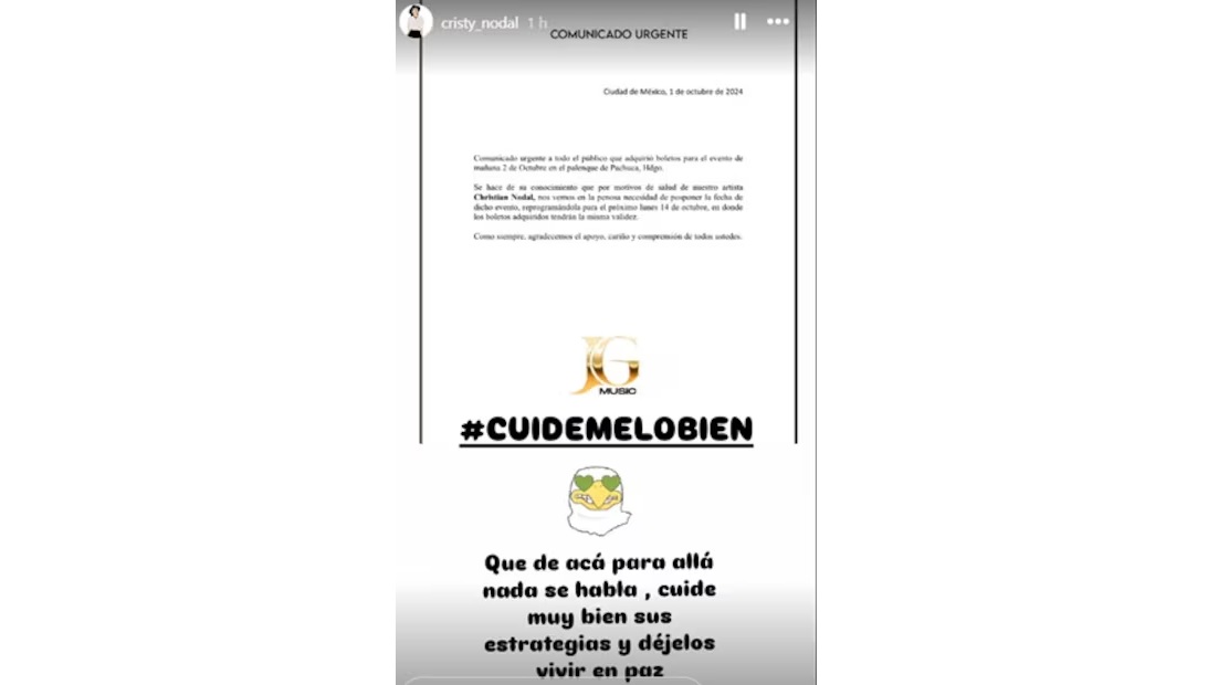 El mensaje de Cristy Nodal tras hospitalización de Christian (Foto: Instagram/Facebook)