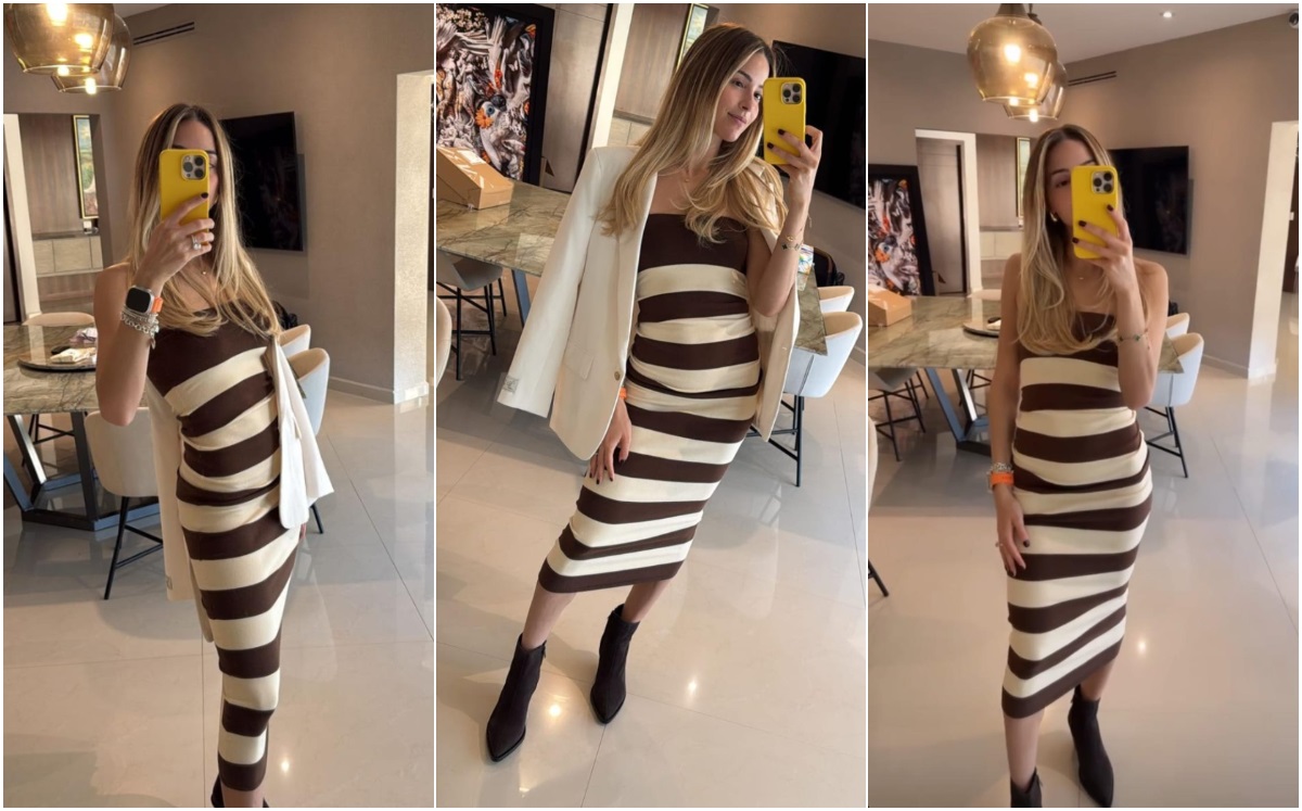 Mariana Rodríguez sabe cómo llevar un vestido de tubo para el otoño (Foto: Instagram)