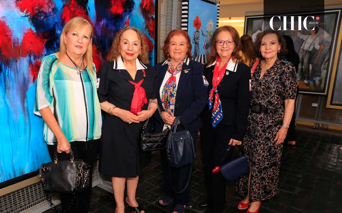 Delia Salinas, Aurora Cantú de Cagnasso, Hilda Elisa Meléndez, Eloisa Lozano y Linda Anda