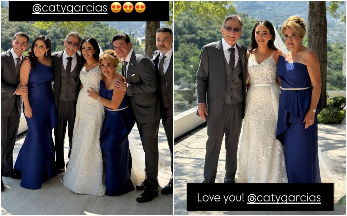 Así fue el hermoso vestido de novia de Caty García (Foto: Instagram)