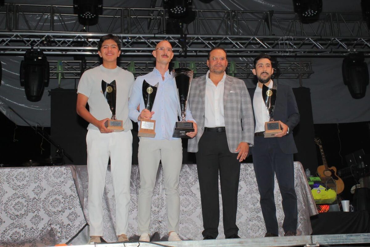 Los ganadores. Alain, Ángel, Julián y Gonzalo