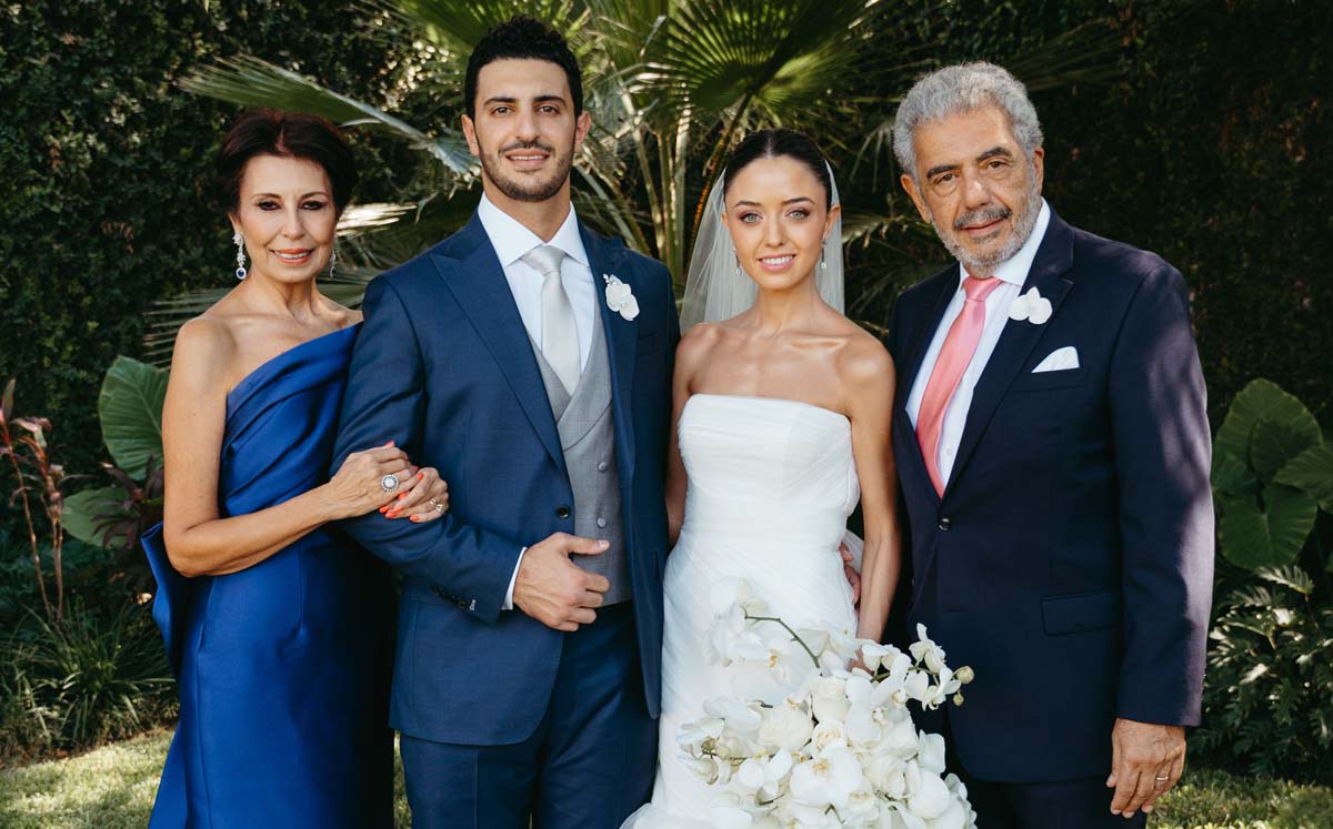 Papás del novio con los recién casados/ Foto: Pato Elizondo