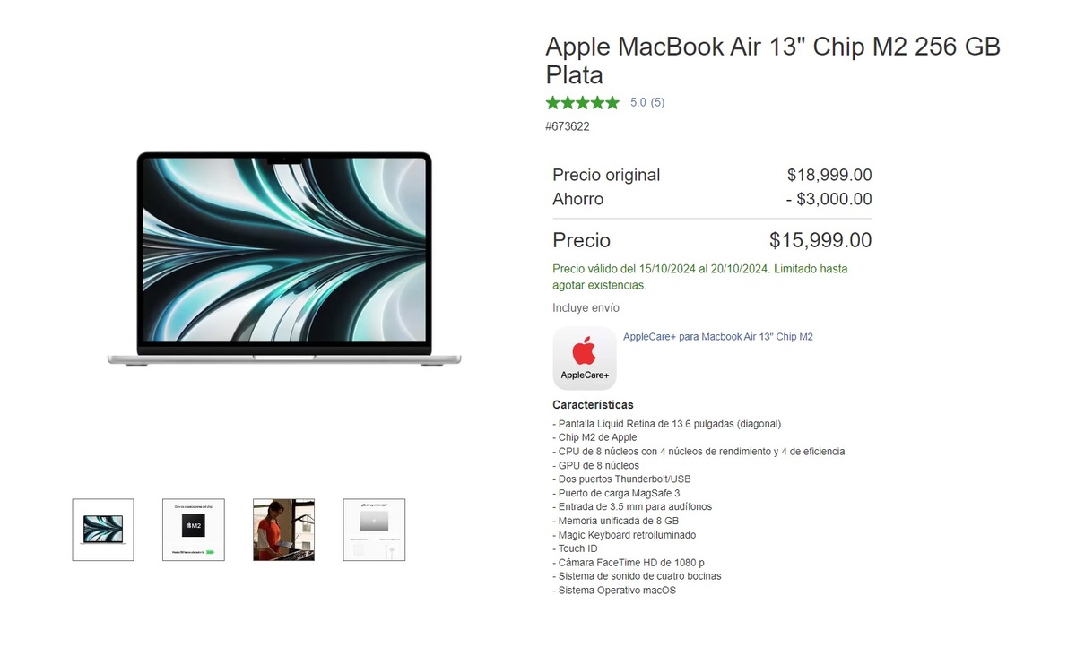 Costco remata Apple MacBook Air en su precio más bajo (Foto: Costco)