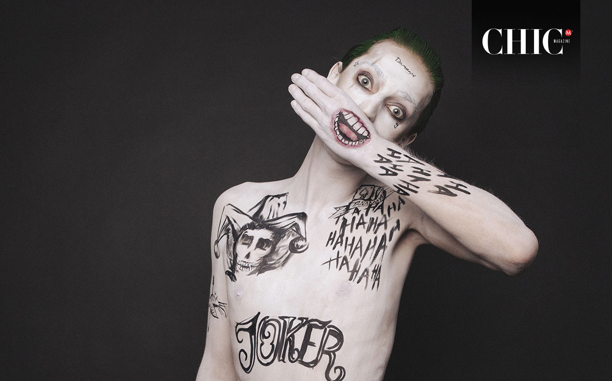 Matías Medrano como The Joker / Fotos: Mark Beas / Makeup: Adrián Ruvalcaba / Dirección de arte: Alfonso Carriquiry