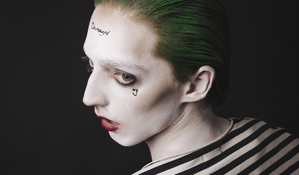 Matías Medrano como The Joker / Fotos: Mark Beas / Makeup: Adrián Ruvalcaba / Dirección de arte: Alfonso Carriquiry
