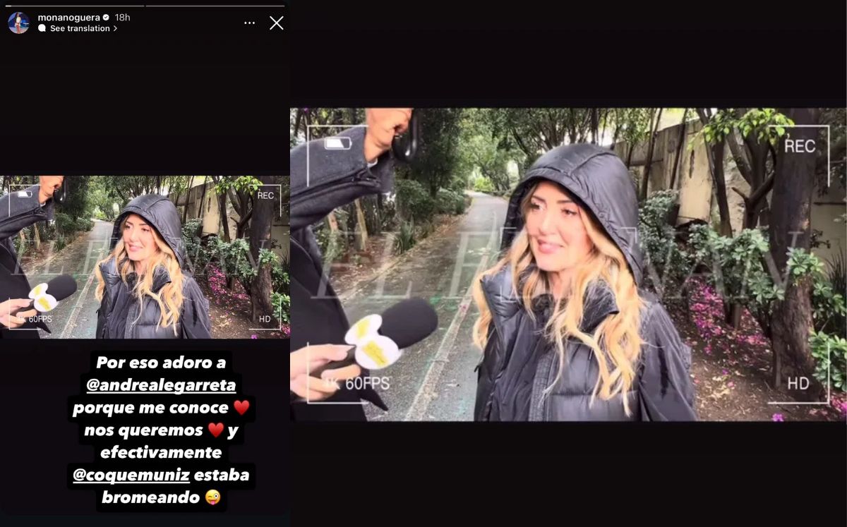 Mónica Noguera habla de Andrea Legarreta (Instagram)