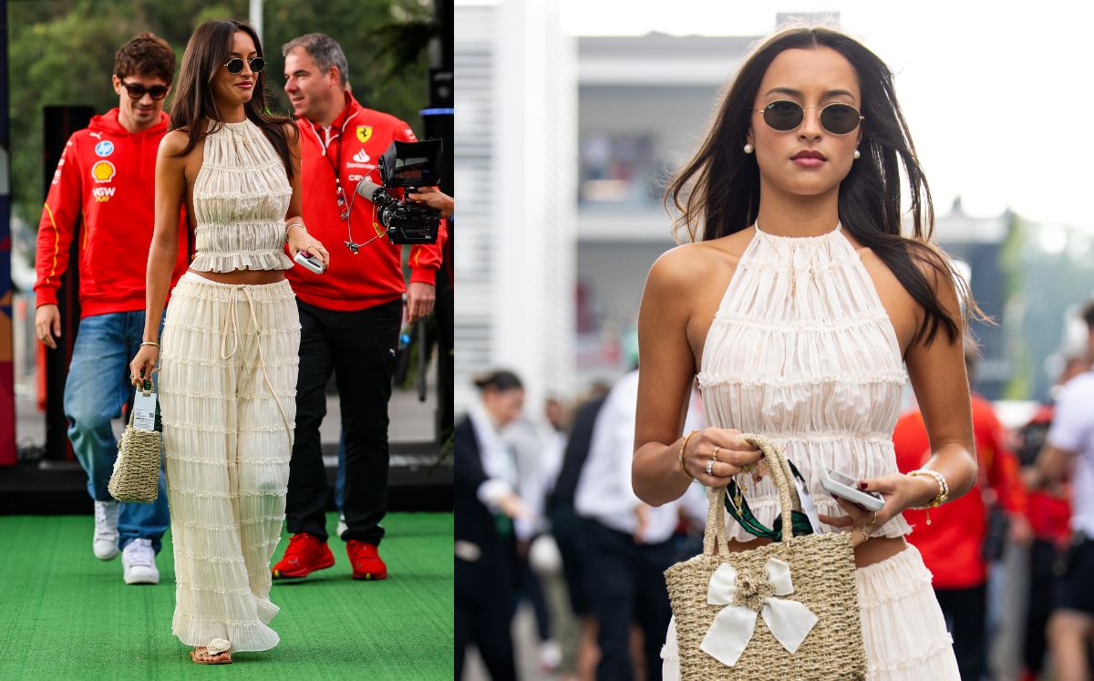 Look de Alexandra Saint Mleux en la F1 (Getty Images)