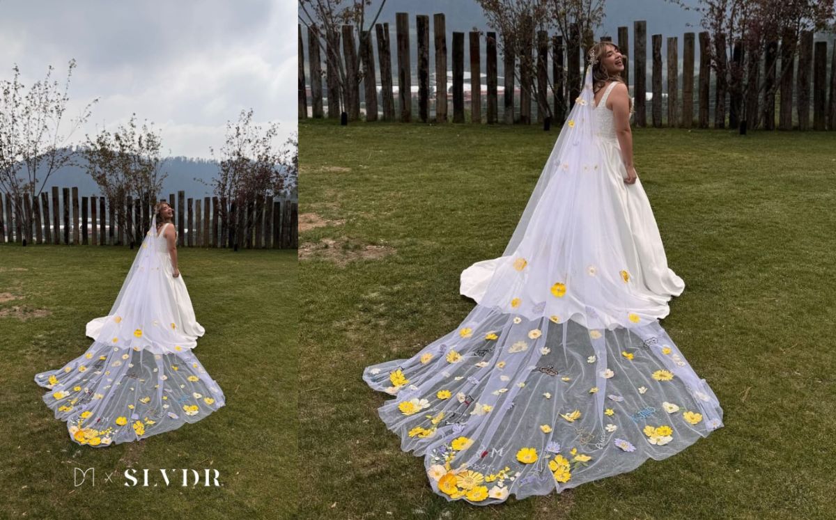 Vestido de novia de Daniela Luján (Instagram)