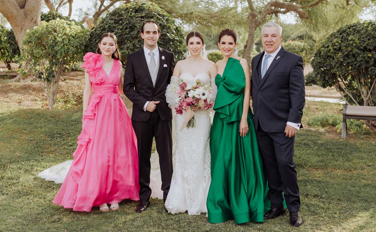 familia de la novia. Marce, Andrés, Ale, Mayela y Rodrigo