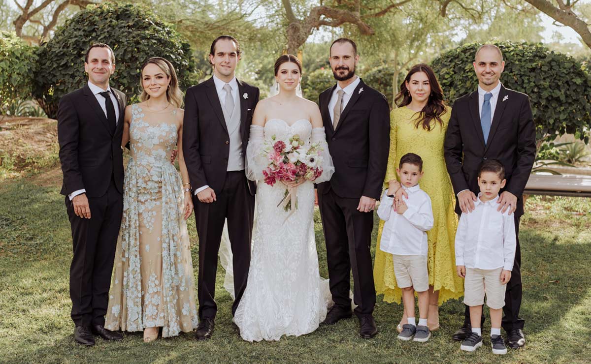 Familia del novio. David, Grecia, Andrés, Ale, Daniel, Brenda y Abraham