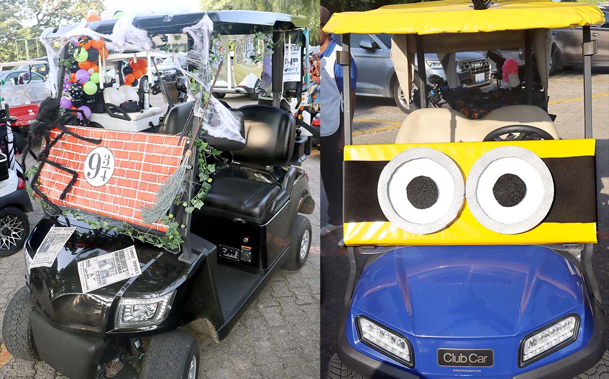 Las jugadoras se caracterizaron y decoraron sus carritos de acuerdo a la ocasión