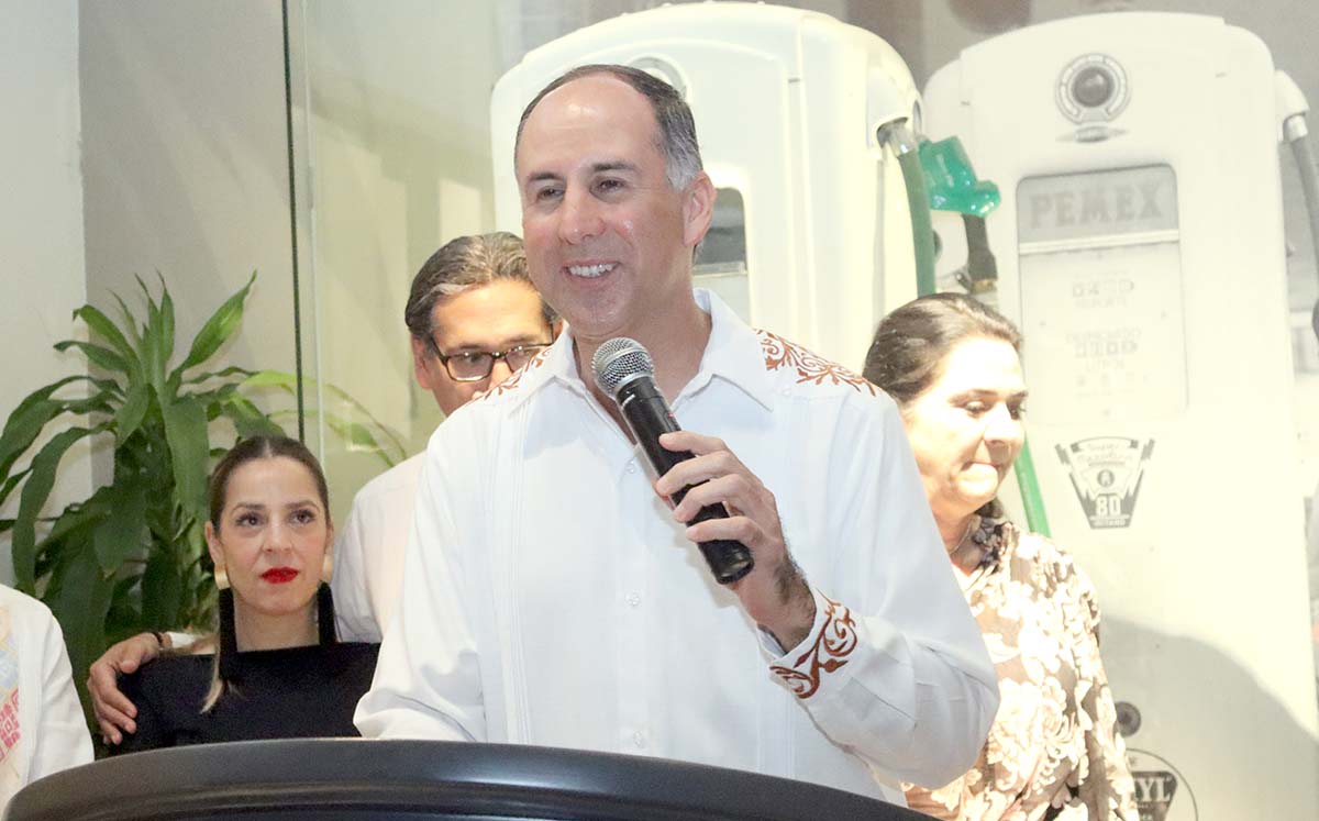 JOSÉ ÁNGEL GARCÍA, Presidente del Patronato del Museo de la Ciudad Tampico felizmente dio unas palabras de bienvenida