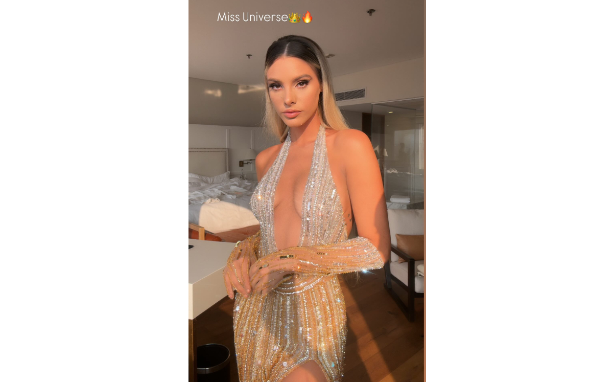 Lele Pons llevó vestido de cristales en Miss Universo (Foto: Instagram)