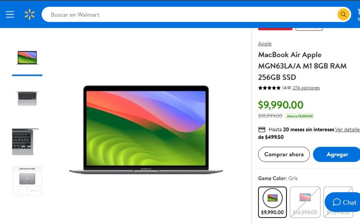 La cadena lanza Macbook Air M1 a gran precio (Walmart)