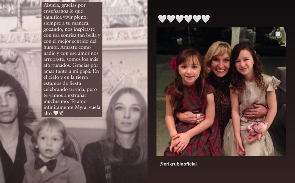 Este fue el mensaje de despedida de  Nina Rubín a su abuela (Foto: Instagram)