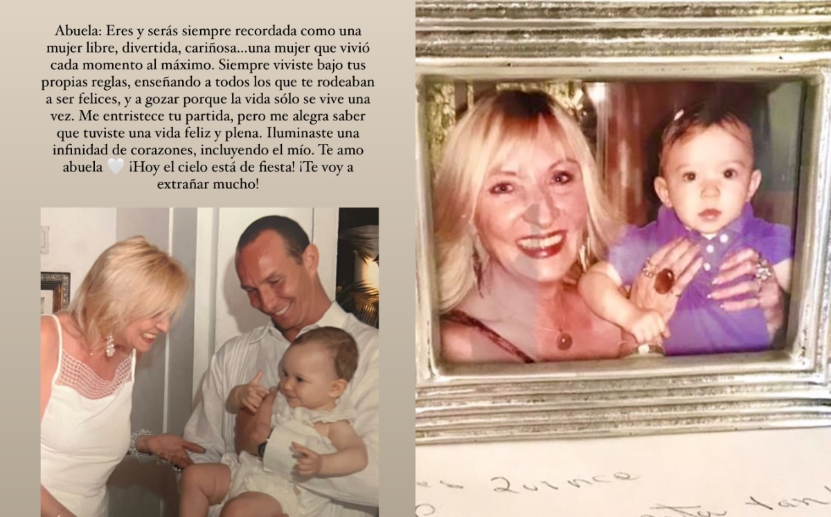 Este fue el mensaje de despedida de Mía Rubín a su abuela (Foto: Instagram)