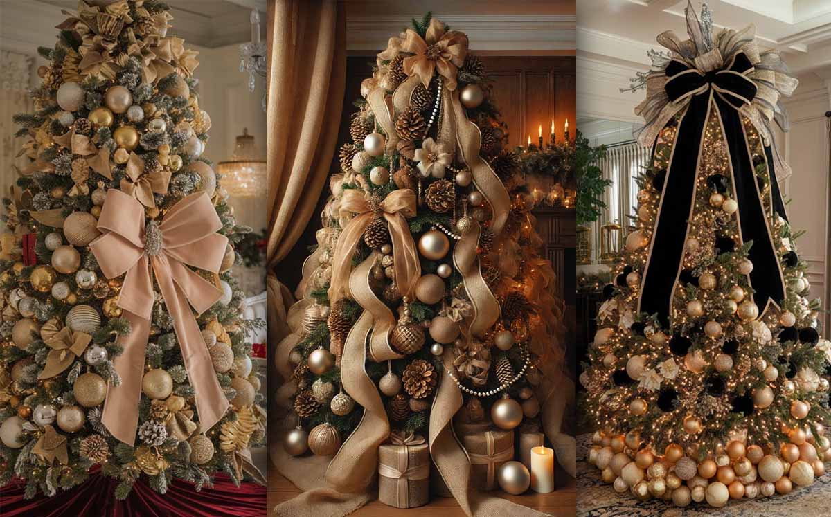 Un árbol de navidad dorado evoca elegancia y sofisticación / Foto: Cortesía