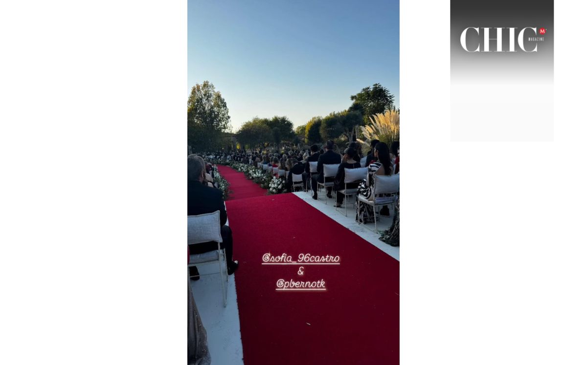 Camino al altar de la boda de Sofía Castro y Pablo Bernot (Instagram)