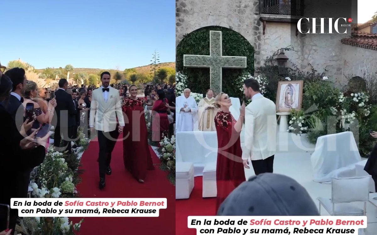 Pablo Bernot llegando al altar (Instagram: Revista Quien)