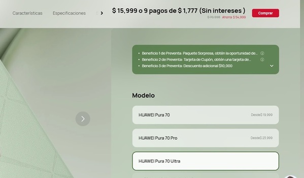 El Huawei Pura 70 Ultra está en su precio más bajo en diciembre por preventa (Foto: Huawei)