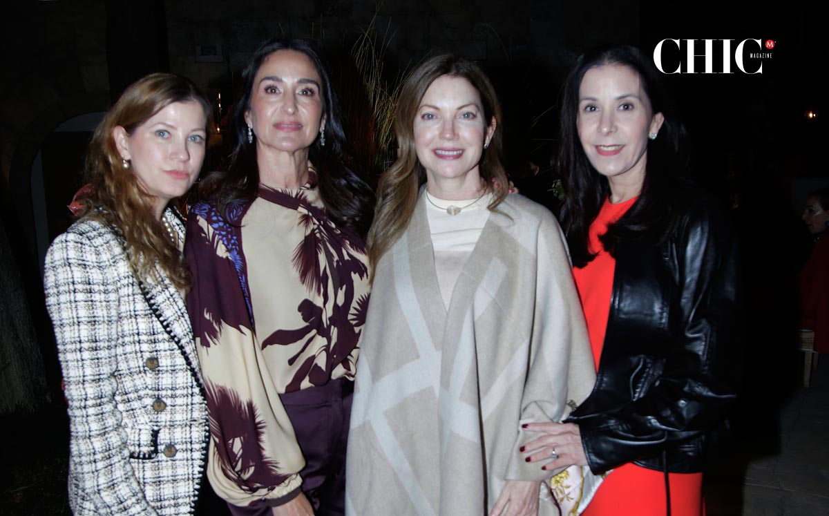 Laura Cantú de Montemayor, Rossana Elizondo, Alejandra Domínguez y Cristina De León